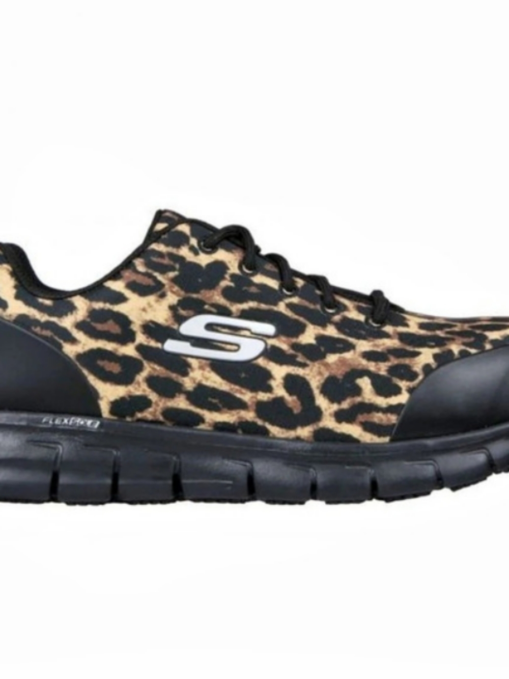 Skechers Sure Track Safety Toe Work Shoes  Leopard Print Sneakers  7.5 Wide